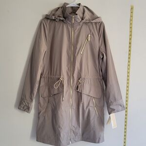 MICHAEL Michael Kors Water Resistant Lightweight Long Jacket - Size M